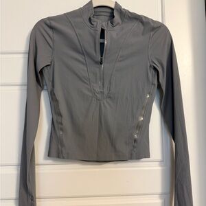 Lululemon rhino Gray Long Sleeve Quarter-Zip Women’s Top